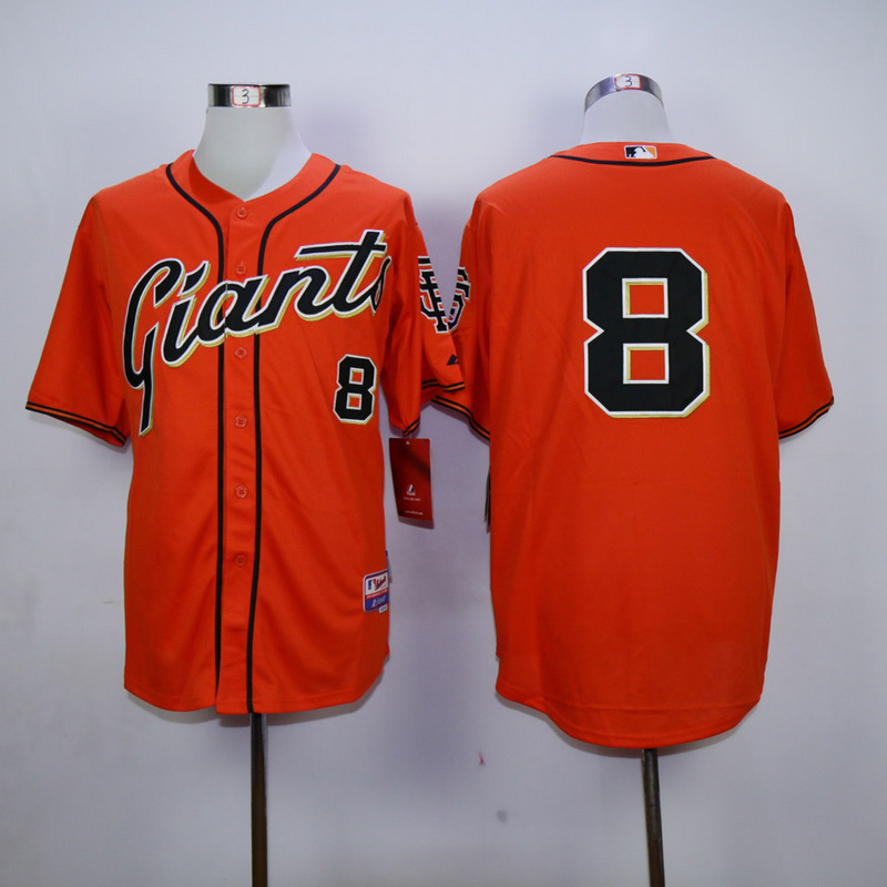 Men San Francisco Giants #8 Pence Orange MLB Jerseys